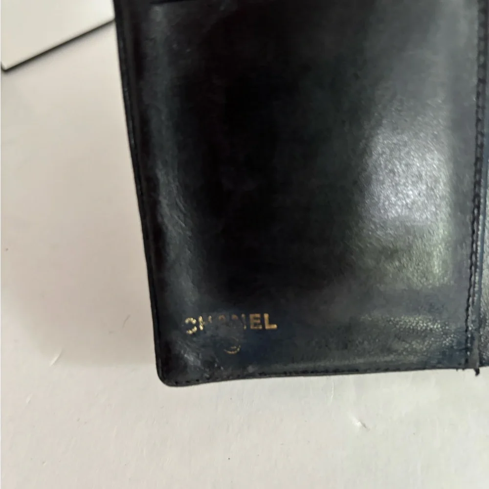 Authentic Chanel bifold black wallet